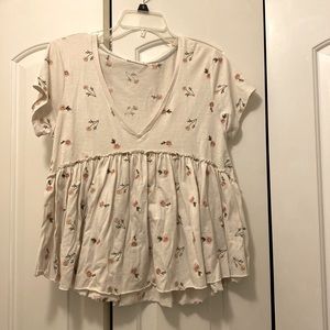 White flower shirt